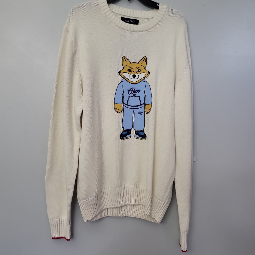 AKOO Men's Sweater - Academy Slick Sweater Whisper White